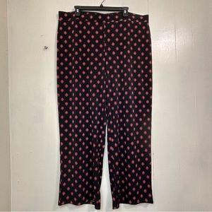 Investments Soft Separates Wine Black Pull On Wide Leg Palazzo Pants Size XL.